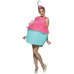 Fantasia Feminina Cupcake Criativa Traje para Festa a Fantasia