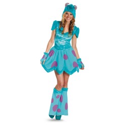 Fantasia Feminina Sully  Universidade Monstros Festa a Fantasia