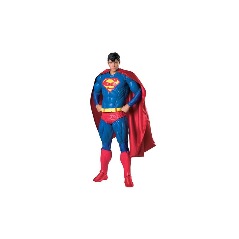 Fantasia Masculina Supermen Super-Homem Luxo Festa