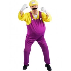 Fantasia Masculina Wario Super Mario Brothers Festa Halloween