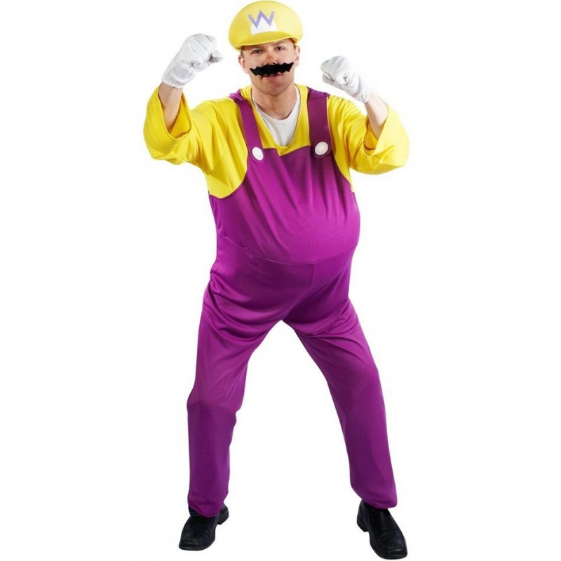 Fantasia Masculina Wario Super Mario Brothers Festa Halloween