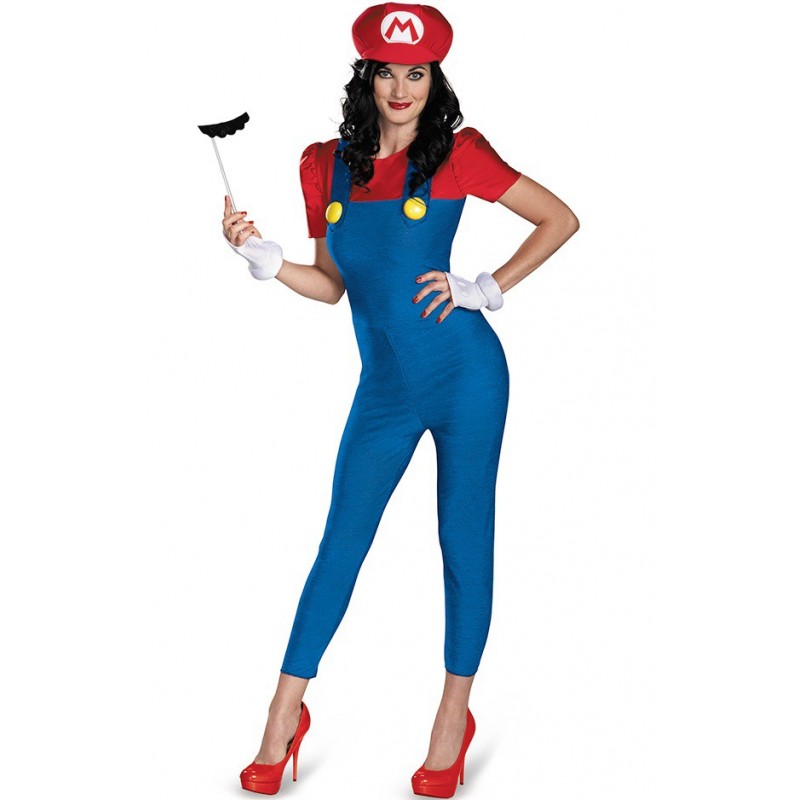 Fantasia Feminina Super Mario Traje para Festa a Fantasia