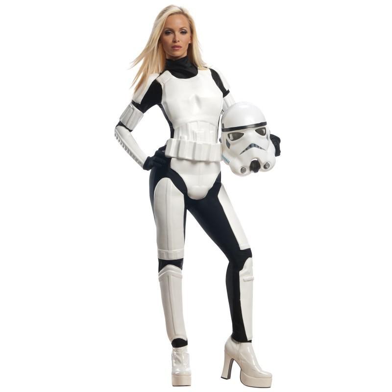 Fantasia Feminina Star Wars Stormtropper Traje Cosplay