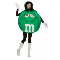 Fantasia Adulto Unissex M&M Verde Traje para Festa a Fantasia