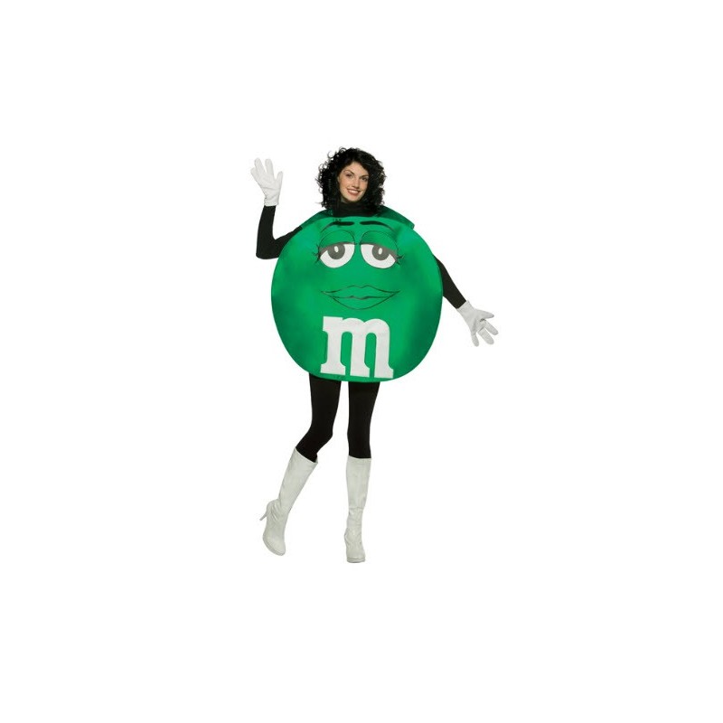 Fantasia Adulto Unissex M&M Verde Traje para Festa a Fantasia