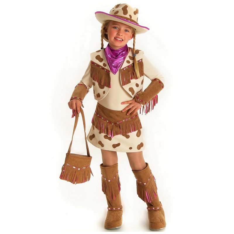 Fantasia Infantil Vaqueira Cowgirl Traje para Festa a Fantasia