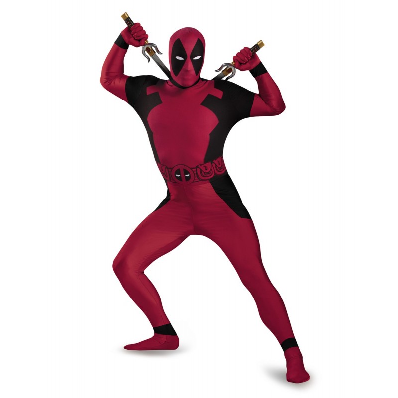 Fantasia Masculina Deadpool Traje para Festa a Fantasia