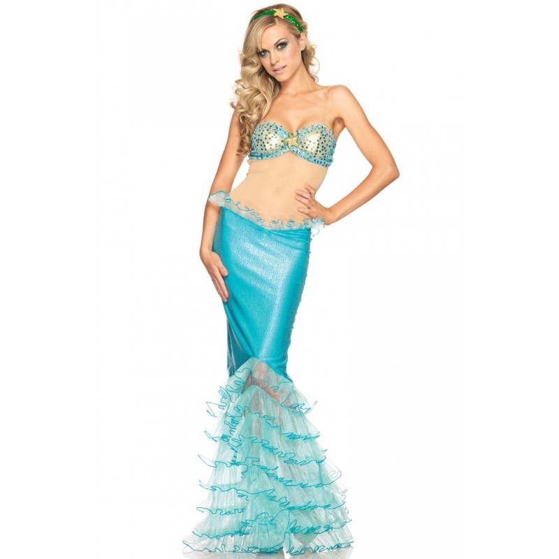 Fantasia Sereia, Vestido Sereia para Meninas,tusereia para roupa Halloween  para dama honra casamento Pologmase