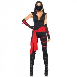 Ninja Traje Feminino Adulto para Festa a Fantasia Halloween Cosplay