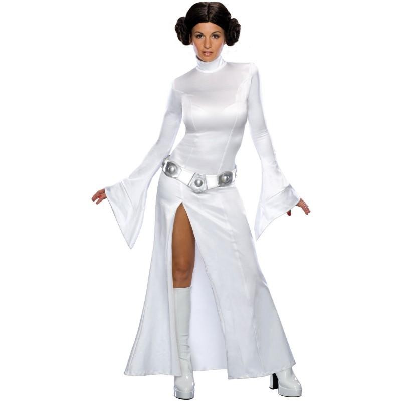 Princesa Leia Star Wars Traje Feminino para Festa a Fantasia Cosplay Halloween