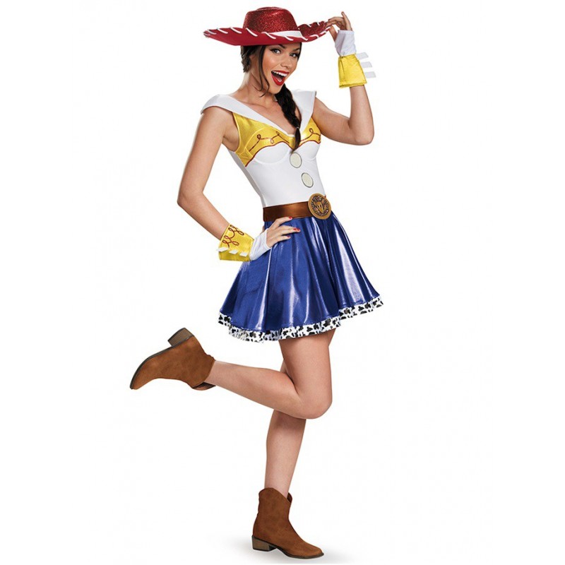 Jessie de Vestido Toy Story Traje Feminino para Festa a Fantasia Halloween