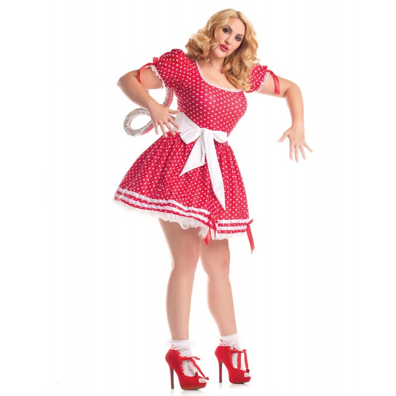 Boneca de Corda Plus Size Traje Feminino para Festa a Fantasia Halloween