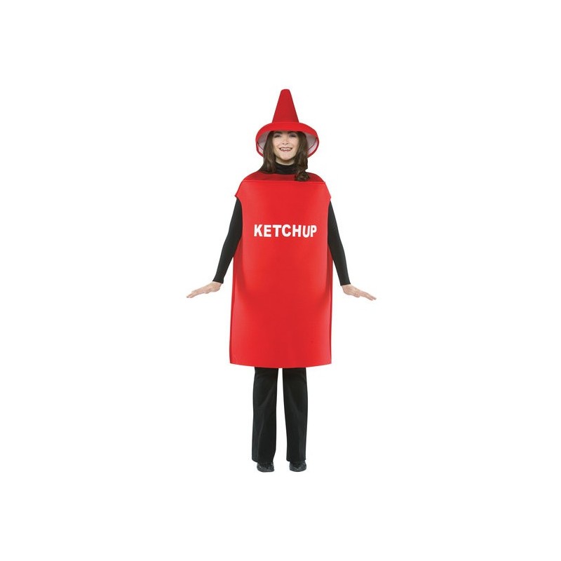 Ketchup Fantasia Criativa Adulto Unissex para Festa a Fantasia Halloween Carnaval