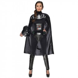 Darth Vader Star Wars Fantasia Feminina Halloween Cosplay Festa a Fantasia