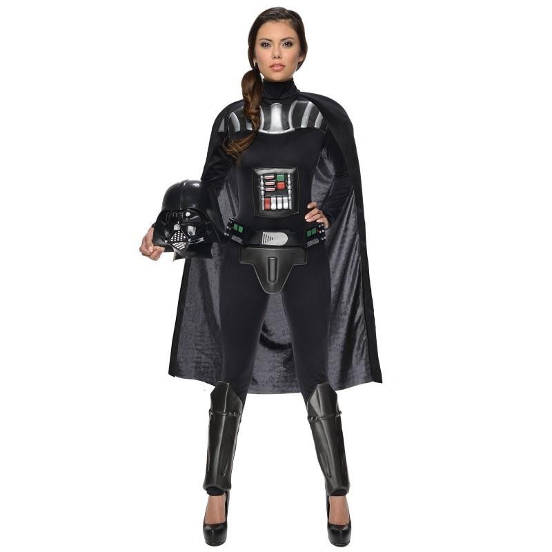 Darth Vader Star Wars Fantasia Feminina Halloween Cosplay Festa a Fantasia