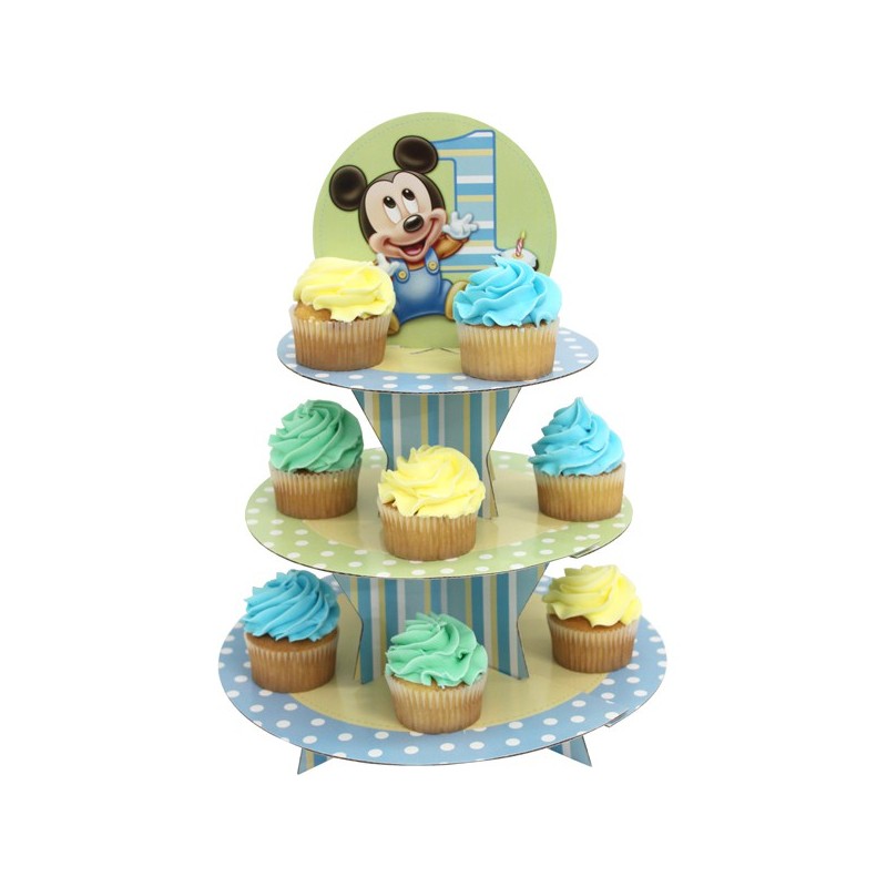 Suporte para Cupcake Mickey Baby Festa Infatil 1 Ano