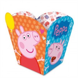 Embalagem para Doces Pipoca Lembrancinha Peppa Pig 12un Festa Infantil