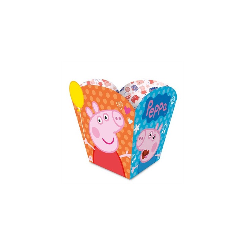 Embalagem para Doces Pipoca Lembrancinha Peppa Pig 12un Festa Infantil