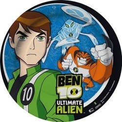 Pratinho Descartável Ben 10 Festa Infantil Meninos 12un