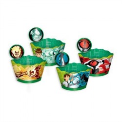 Wrapper para Cupcake Ben 10 Festa Infantil Meninos 12un