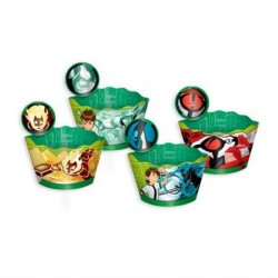 Wrapper para Cupcake Ben 10 Festa Infantil Meninos 12un