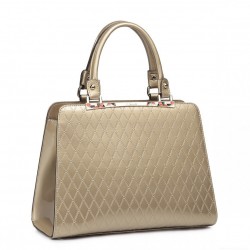 Bolsa Feminina Couro Elegante Luxo Pérola