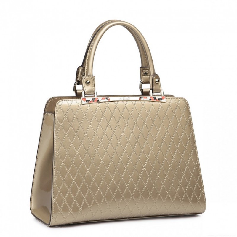 Bolsa Feminina Couro Elegante Luxo Pérola