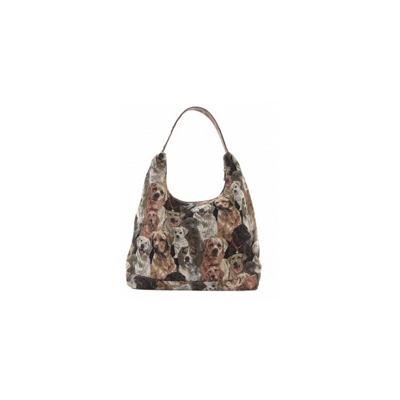 Bolsa Hobo Feminina Estampada Cães