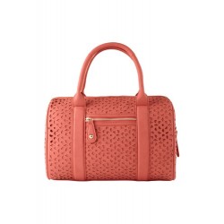 Bolsa Baguete Feminina Vazada Coral Couro