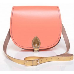 Bolsa Feminina Saddle Coral Couro