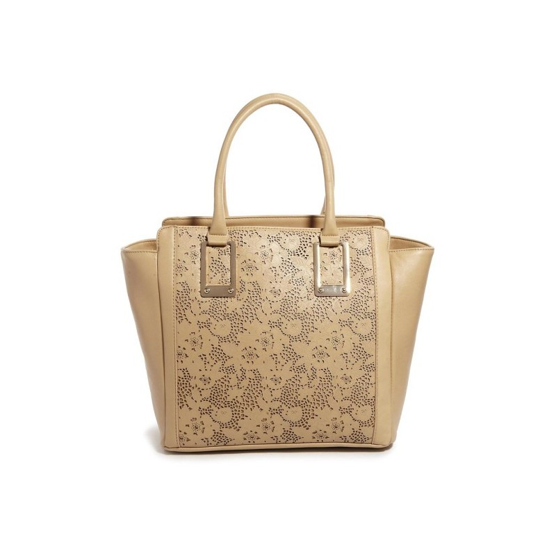 Bolsa Tote Feminina Bege Nude Estampa Vazada