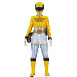 Fantasia Luxo Power Ranger Megaforce Amarelo Adulto Feminina