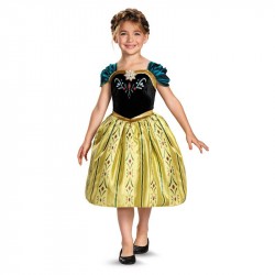 Fantasia Luxo Anna Frozen Infantil Meninas