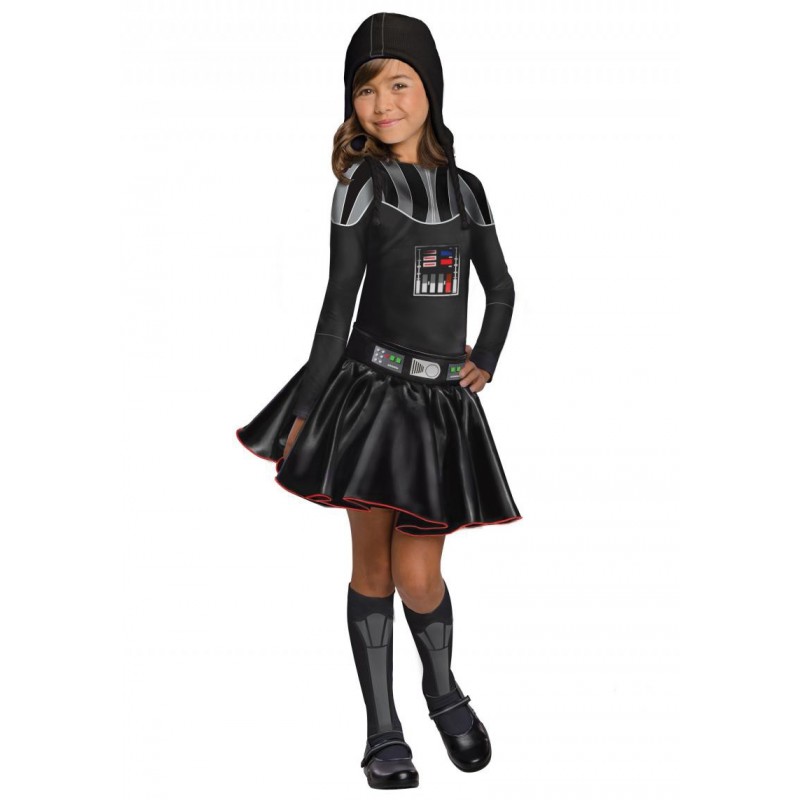 Fantasia Darth Vader Star Wars Infantil Meninas Halloween