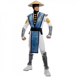 Fantasia Raiden Mortal Kombat Masculina Adulto Cosplay