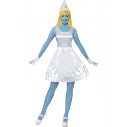 Fantasia Feminina Smurfette Os Smurfs Festa Halloween