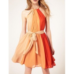 Vestido Curto Chiffon Três Cores Leve para Festa