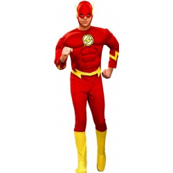 Fantasia Luxo Masculina The Flash com Músculos Super Herói