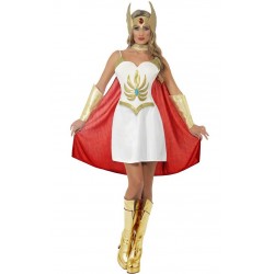 Fantasia Feminina Luxo She-Ra Shera Festa Halloween