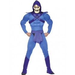 Fantasia Masculina Esqueleto He Man Adulto Festa Halloween