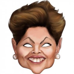 Máscara Unissex Adulto Presidenta Dilma Carnaval Bloco Fantasia