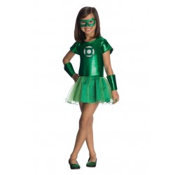 Fantasia Infantil Lanterna Verde Meninas Festa Carnaval Halloween