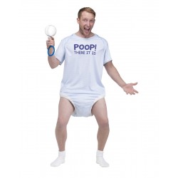 Fantasia Masculina Bebe Bebezão Adulto Carnaval Halloween
