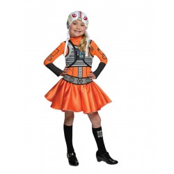 Fantasia Infantil Meninas Piloto Star Wars Carnaval Halloween