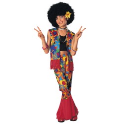 Fantasia Infantil Hippie Anos 70 Carnaval Halloween