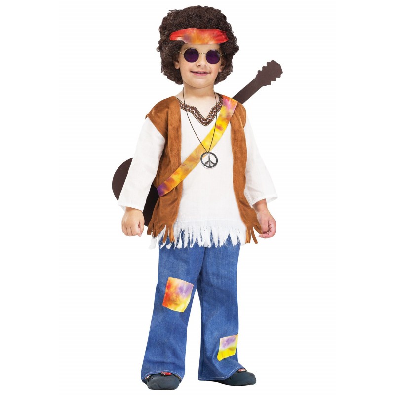 Fantasia Infantil Meninos Hippie Anos 70 Carnaval Halloween