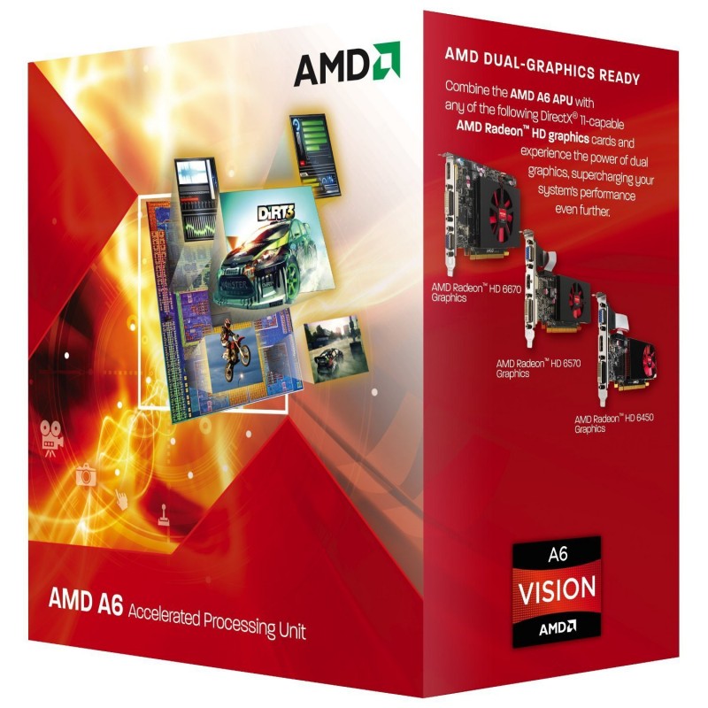 Processador AMD A6 Series A6-3500 Six Core 2.1GHz Socket FM1 Gráfico HD Integrado
