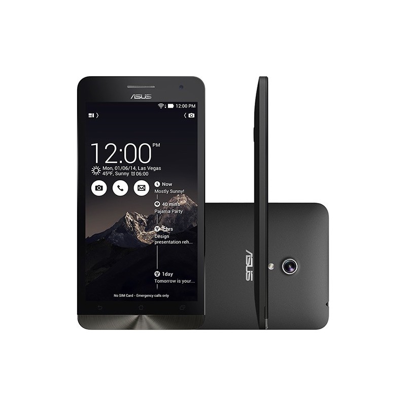 Smartphone Asus ZenFone 6 Dual Chip Desbloqueado Android 4.4 Tela 6" 16GB 3G Wi-Fi Preto