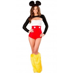 Fantasia Feminina Mickey Mouse Halloween Festa a Fantasia