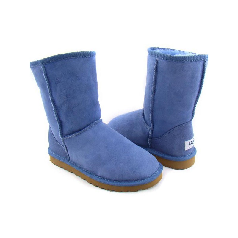 Bota de Inverno Azul Camursa com Lã